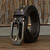 3.8CM Thick Cowhide Copper Buckle Genuine Leather Casual Jeans Belt Men High Quality Retro Luxury Male Strap Waistband Designer