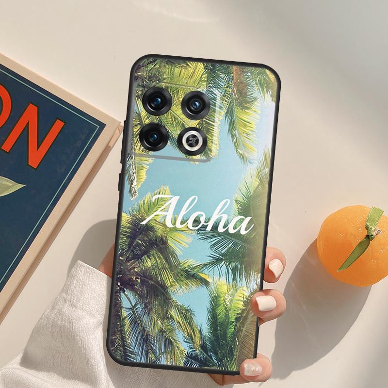 Summer Plant Palm Green Leaf Aloha Case For OnePlus Ace 8T 9R 9RT 10T 8 9 11 10 Pro Cover For OnePlus Nord 2 2T N10 N20 N100 CE