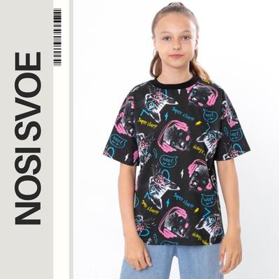 Teenager-Mädchen T-Shirt – Stilvolles Baumwoll-Tee mit leuchtendem Druck, Sommer, 6414-002-2 HC