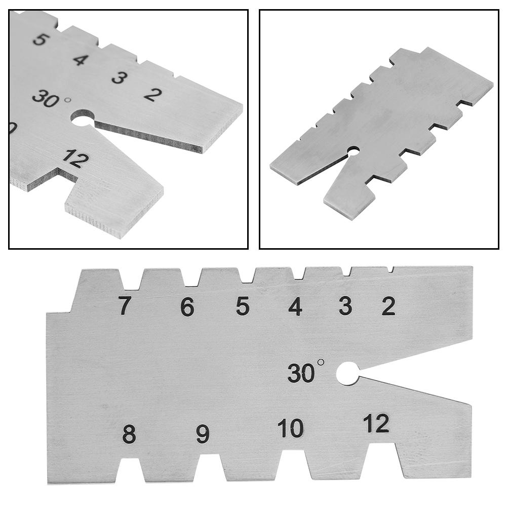 1pc Stainless Steel Screw Thread Gauge 30 Degree Grinding Gage Inspection Tool