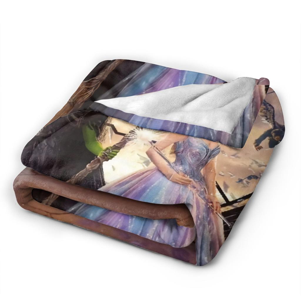 Glinda Poster Wicked 2 Musical Warm Flannel Throw Blanket Plush Sofa Bed Cover Living Room Bedspread