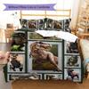 Dinosaur Pattern Bedding Quilt Set Quilt Cover Pillowcase Home Decoration Birthday Gift (1 * Duvet Cover + 2 * Pillowcase, Without Core)