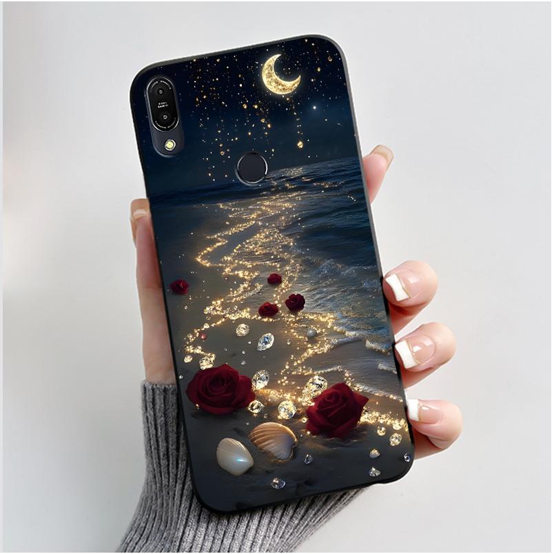 For Asus Zenfone Max Pro M1 ZB602KL ZB601KL X00TD / Max M1 ZB555KL X00PD Case Rabbit Cartoon Animals Black Soft Silicone Cover