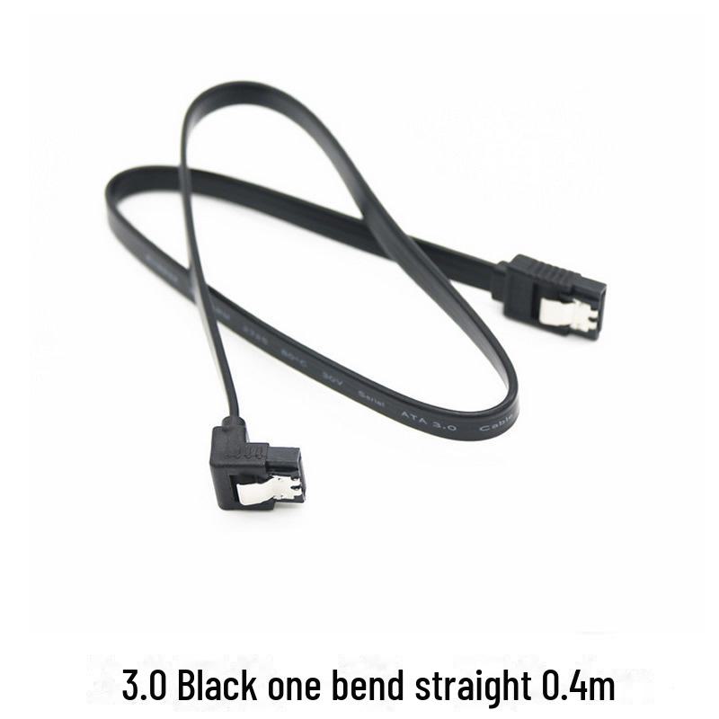 

Високошвидкісний кабель даних SATA 3.0 6 Гбіт/с для підключення настільного SSD 3.0 one bend straight 0.4m чорний