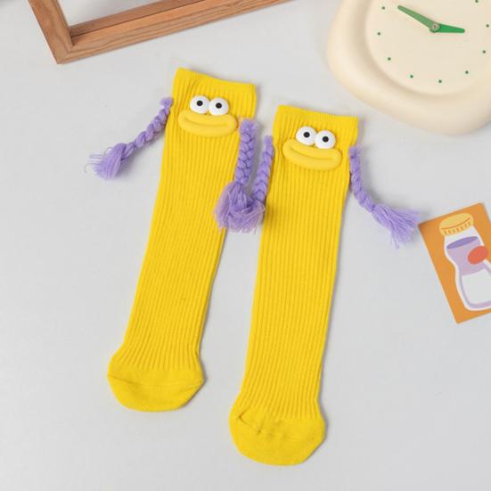 Funny Fuzzy Socks Colorful Cartoon Expression Socks with Braided And Lips Cotton Novelty Footwear for Casual Wear