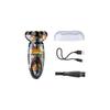 Electric Shaver Mini Portable Print Graffiti Usb Rechargeable Dual Head Shaver