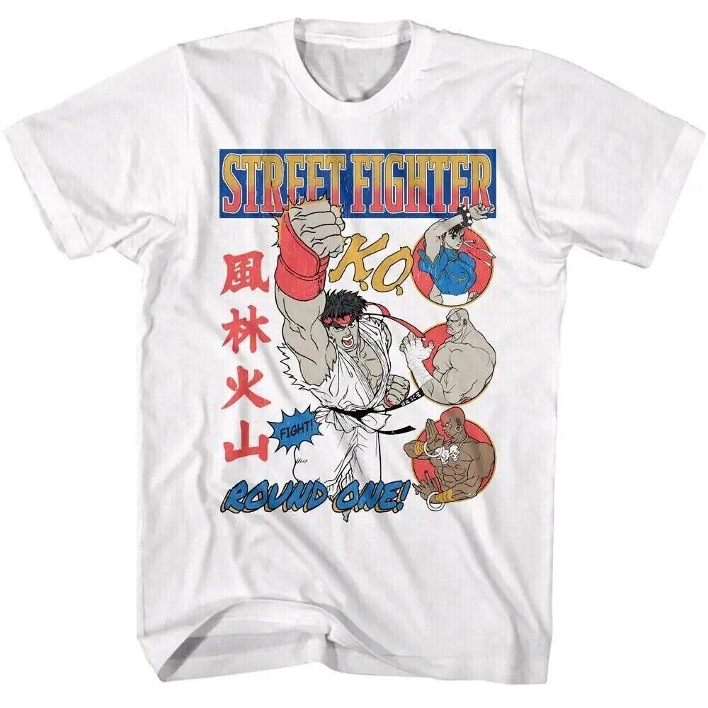 Street Fighter Round One Japanese Men T Shirt S