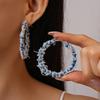 Übertriebene Acryl Unregelmäßige Kette Ohrhänger für Damen Persönlichkeit Roter Großer Kreis Gespleißte Ohrringe Party Schmuck Geschenk