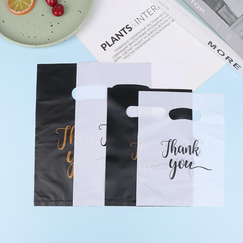 100 Buc Mini Pungi Cadou din Plastic cu Mesaj de Mulțumire Pungi pentru Bomboane de Nuntă Pungi Cumpărături cu Mânere Decorare Nuntă Petrecere de Aniversare