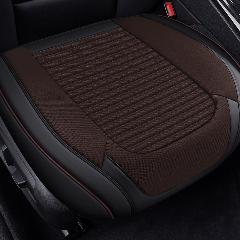 Pu Genuine Leather Auto Seat Case Universal Vehicle Seat Cushion Anti Slip Chair Protector Mat Waterproof Sweatproof Surface