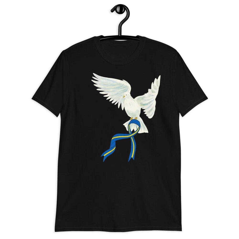 RIbbon For With Ukraine White Dove Of Peace Classic Fit T-Shirt 2XL