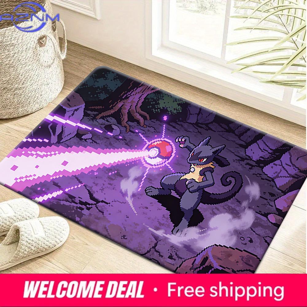 

Pokemon Pixel Lucario Attack Print Non-Slip Floor Mat Doormat 40cm x 60cm