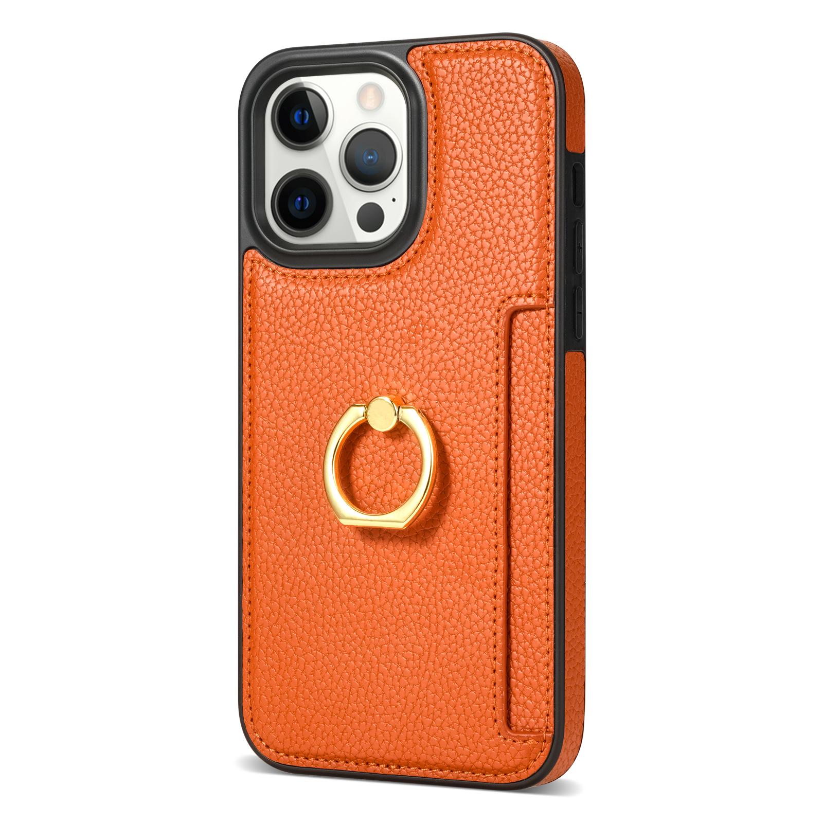 

Кожаный чехол с отделением для карточек-кошелька и подставкой для кольца на 360° для iPhone 15 14 Plus 13 12 11 Pro Max/Samsung S23 S22 S21 Ultra S20 Plus S23 S21 S20FE A14 A54 A53 Samsung A53 5G оранжевый
