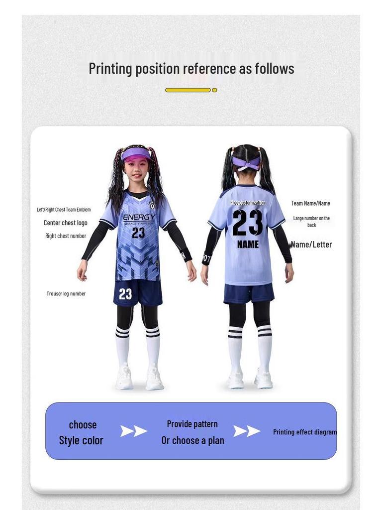 Children's Quick-Dry Breathable Soccer Kit: 4-Piece Training Set for Boys & Girls