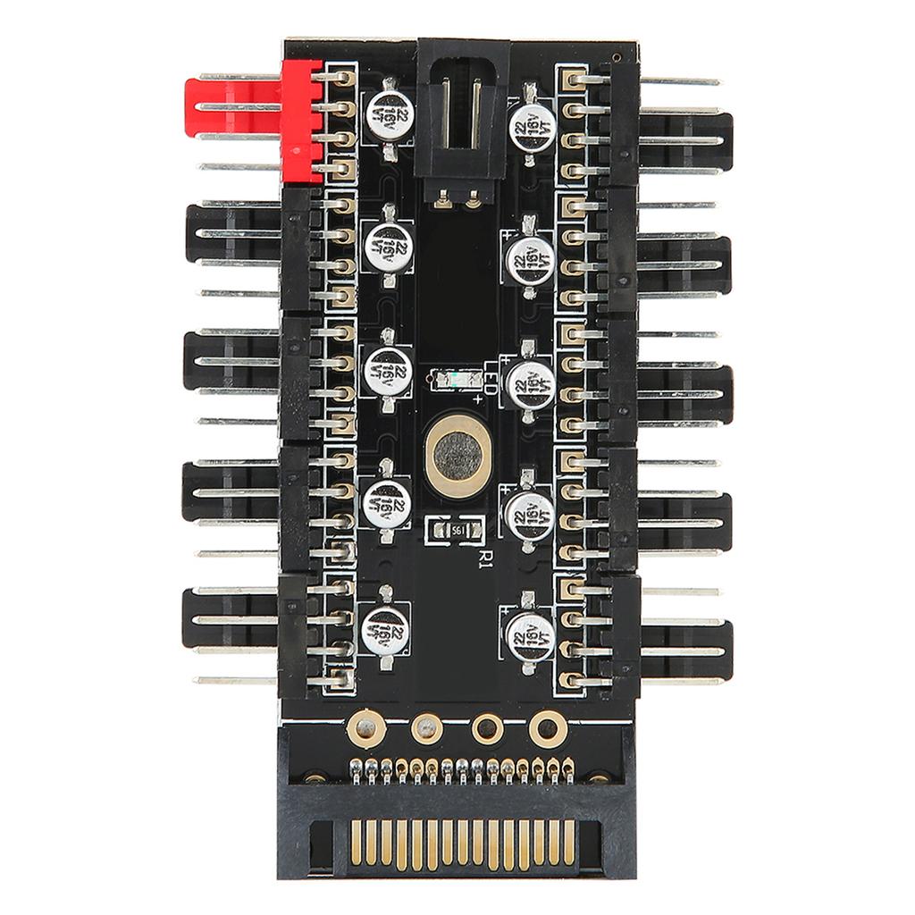 PC Chassis Fan Hub Computer Tempreture Regulator 4pin CPU Cooling Hub for Computer Case With PWM CableSATA Interface