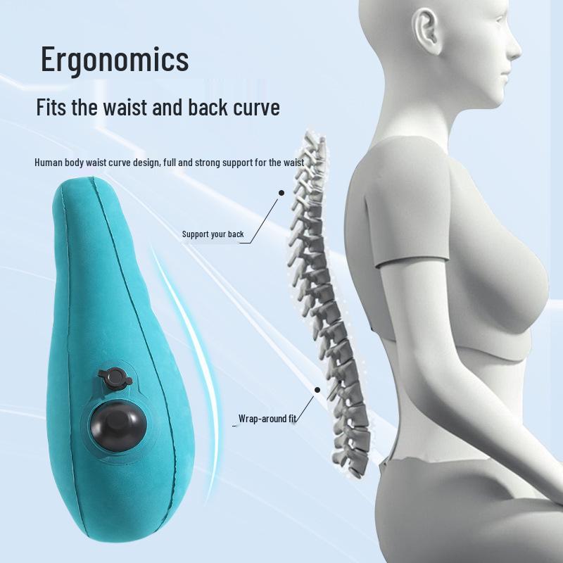 Inflatable Lumbar Pillow & Waist Support for Travel