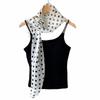 Fashion Detachable Chiffon Long Scarf Polka Dots Versatile Thin Rose Decor Neck Scarf Elegant Scarf Shawl Women Girls Gifts