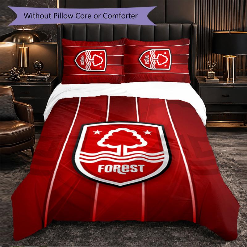 Biancheria da Letto a Tema Nottingham Forest Set 3 Pezzi Copripiumino Biancheria da Letto Decorativa per Stanza Adolescenti Decorazione Casa