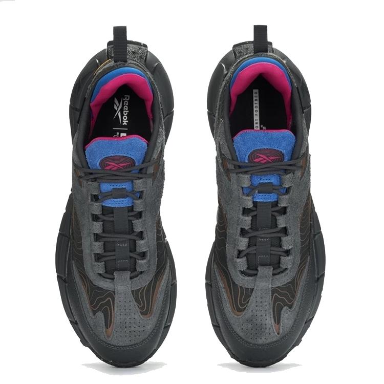 Reebok Zig Kinetica 2.5 Edge Pure Grey Collegiate Brown Unisex Sneakers Pure-Grey-8 Collegiate-Brown-F23 Vector-Blue 100033180