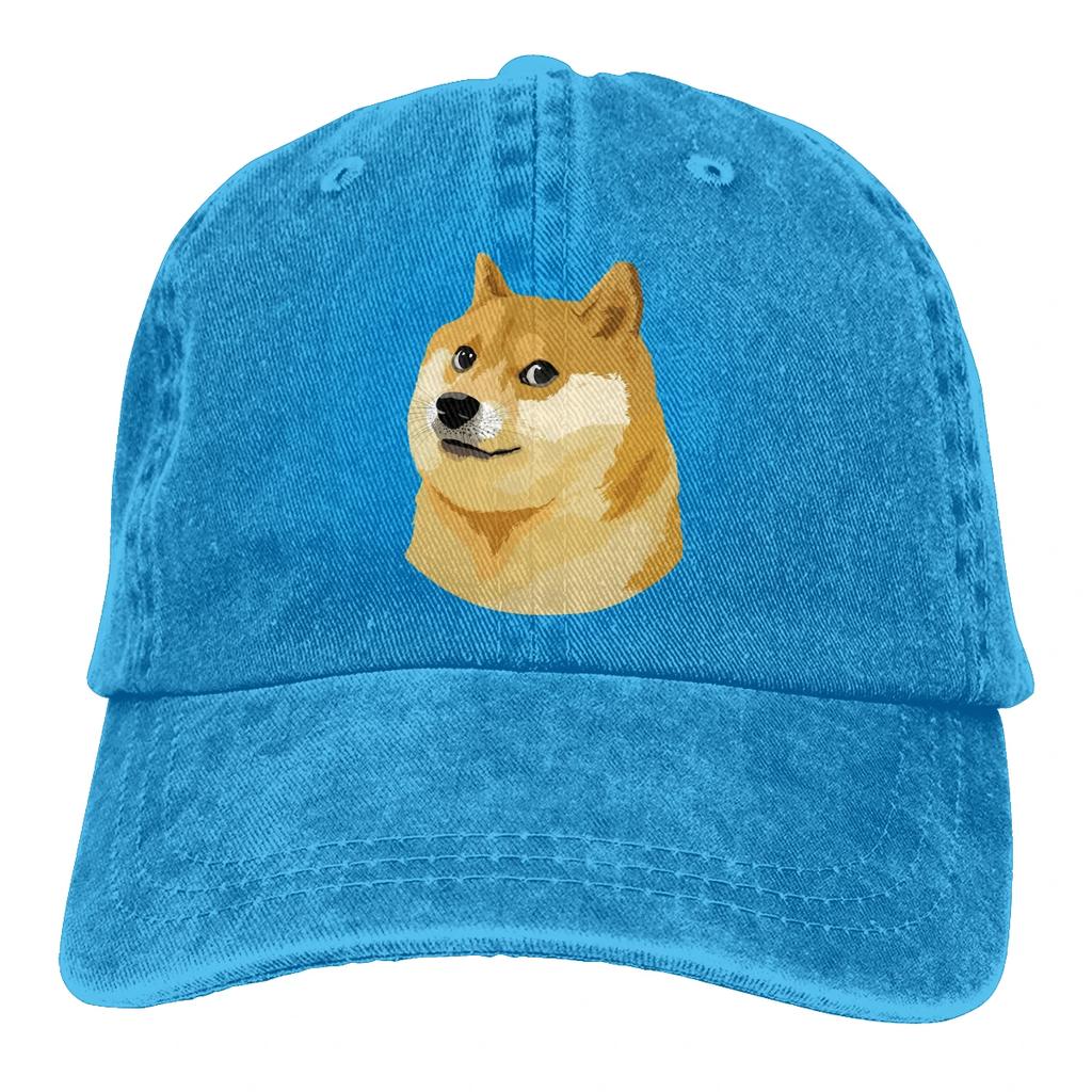 Doge The Baseball Cap Peaked capt Sport Unisex Outdoor Custom Dogecoin Funny Bitcoin Hats