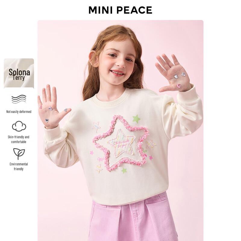 MiniPeace Girls Casual Crewneck Sweatshirt 130