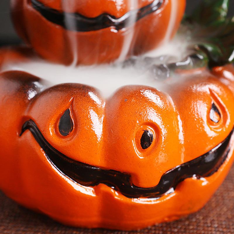 Resin Halloween Pumpkin Reflux Incense Burner Creative European Ghost Festival Reflux Incense Burner Gifts