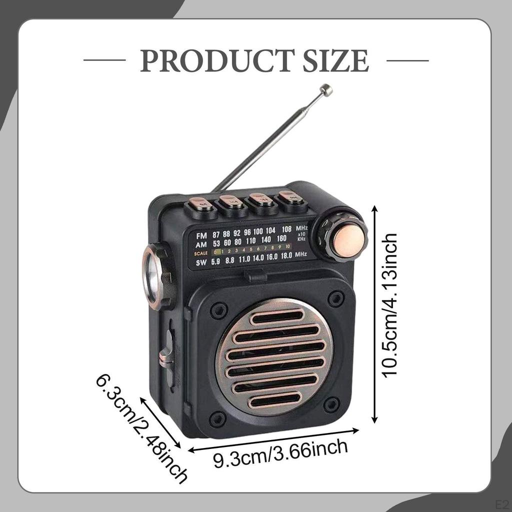 Mini Radio Music Player Small Speaker Pocket Size Portable FM for Home