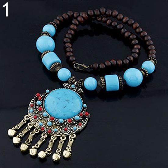 Women Vintage Bohemia Style Pendant Long Chain Sweater Necklace Jewelry Charm MIT