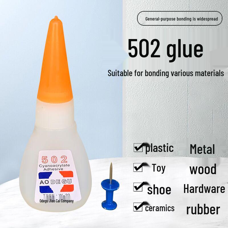 Bilingual 502 Super Glue: Rapid-Dry Adhesive for Home & Office (3-Second Set)