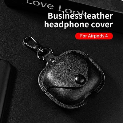 Skórzane etui Vintage Przenośna osłona ochronna z karabińczykiem W pełni owinięta osłona Etui ochronne zapobiegające upadkom dla Apple Airpods 4