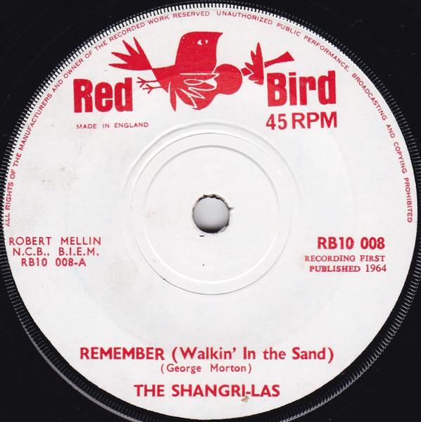 

7inch Record SHANGRILAS Remember Walkin In The Sand It RB10008 RED BIRD 1964 UK Pop Used