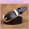 Leather Womens Belt With Pin Buckle For Casual Office Wear