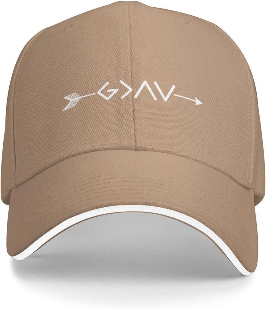 God is Greater Than Highs and Lows Arrow Graphic Baseball Cap Polyester Adjustable Unisex Adults
