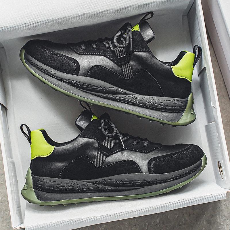 

3053 summer men s casual jogging shoes thick-soled heightened non-slip outdoor men s shoes crooked head niche sports board shoes Male code -38