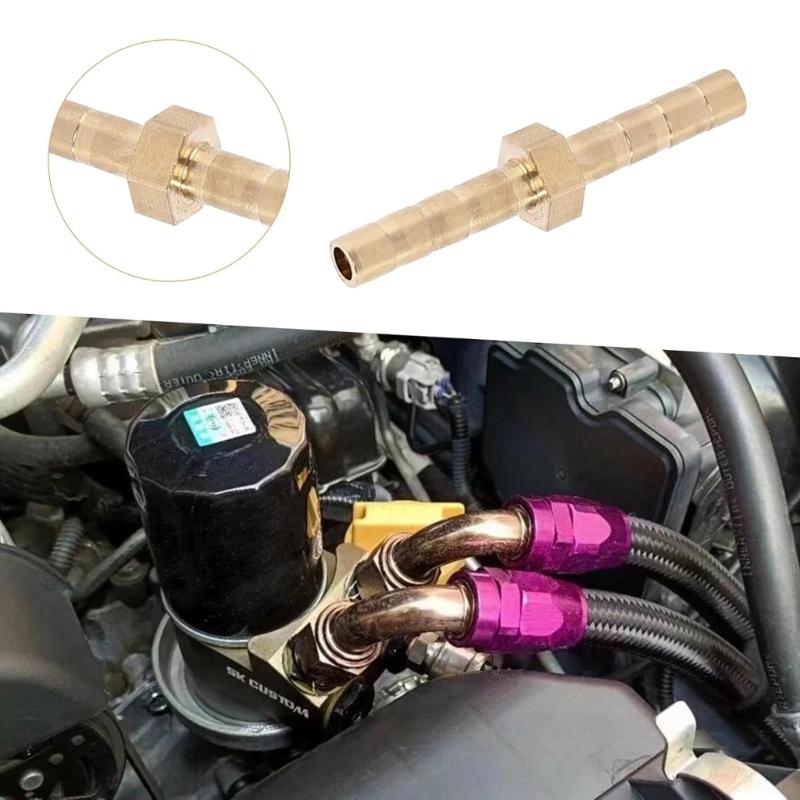 10Pcs Brass Pipe Repair Barbed Fittings Corrosion Resistant Brass Tube Adapters Upgrades for Plumbing System Maintenance