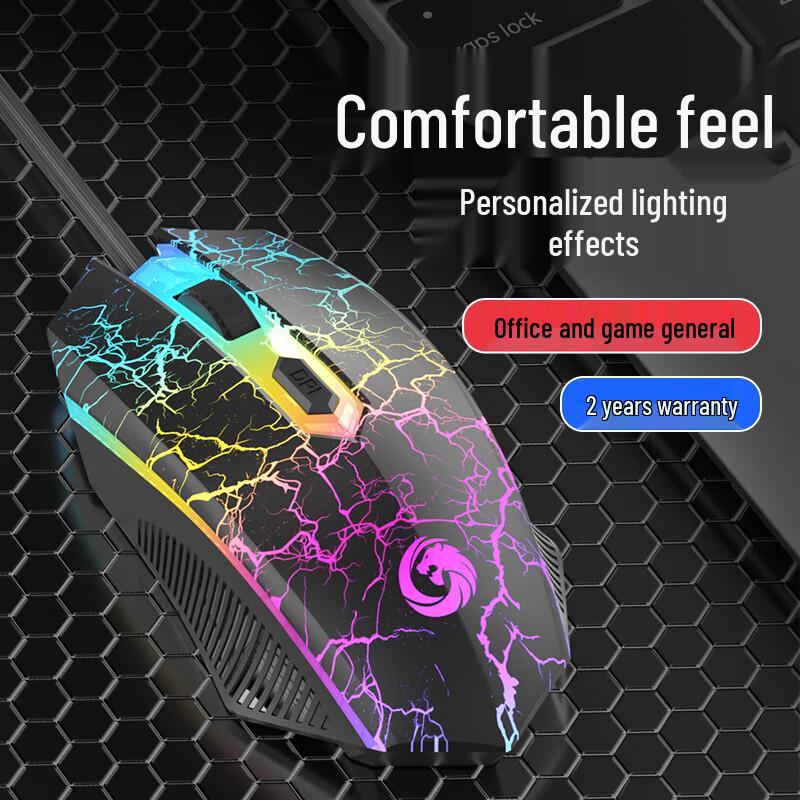You Shi Left-Handed Wired RGB Gaming Mouse