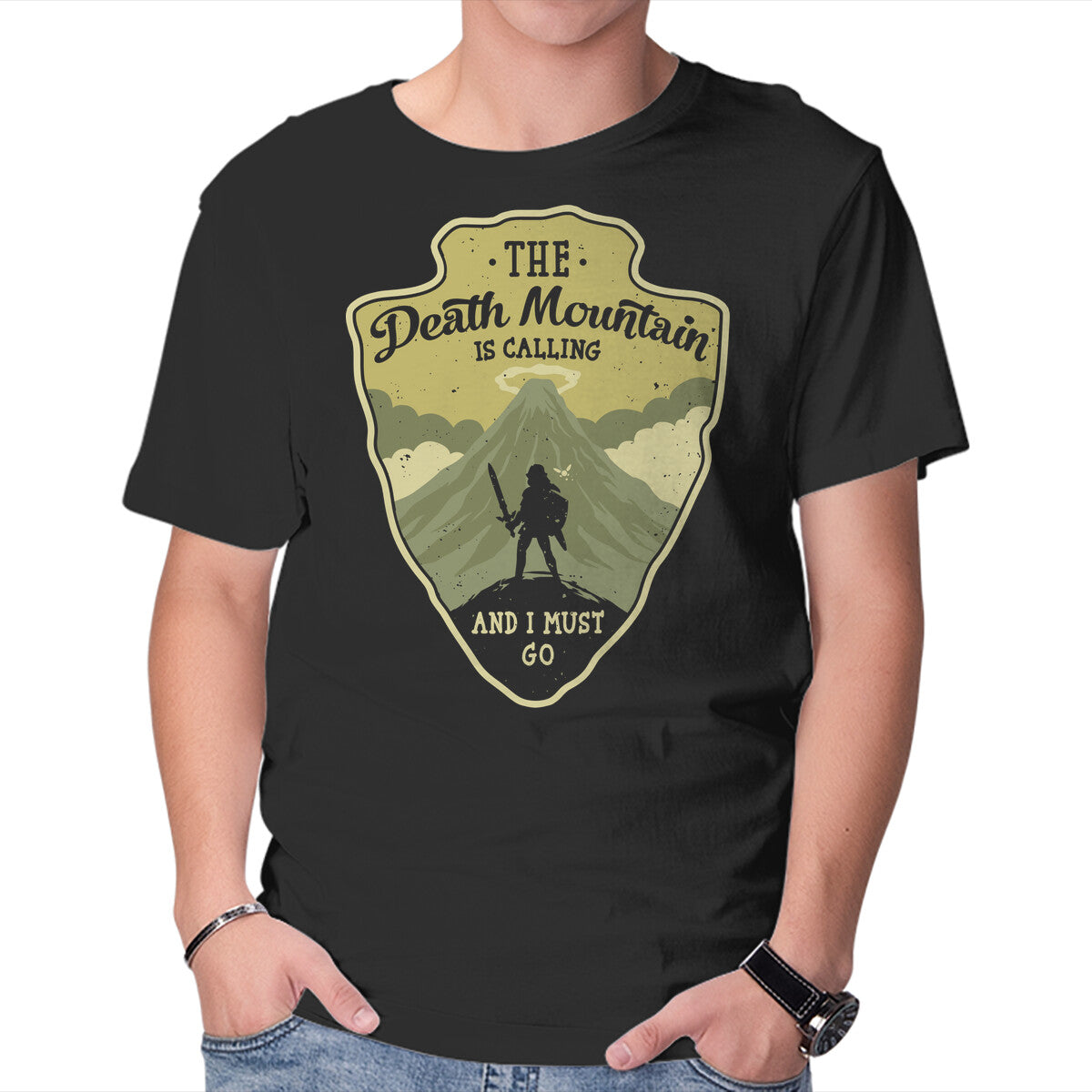 Unisex Crew Neck T-Shirt Legendary Mountain Graphic Short Sleeve Casual Tee XS