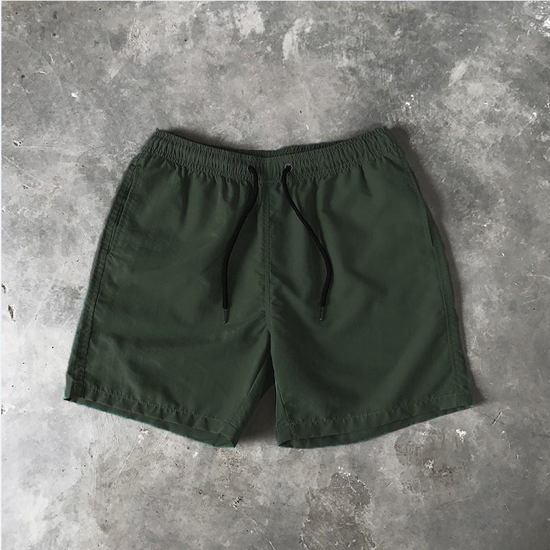 Men's Casual Shorts Solid Color Simple Waterproof Beach Shorts Men’s Pants