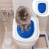 Toilettentrainer für Katzen, Toiletten-Trainingssitz für Katzen, Training der Katzentoilettennutzung, Trainings-Katzentopf-Set funktioniert mit jeder Katze