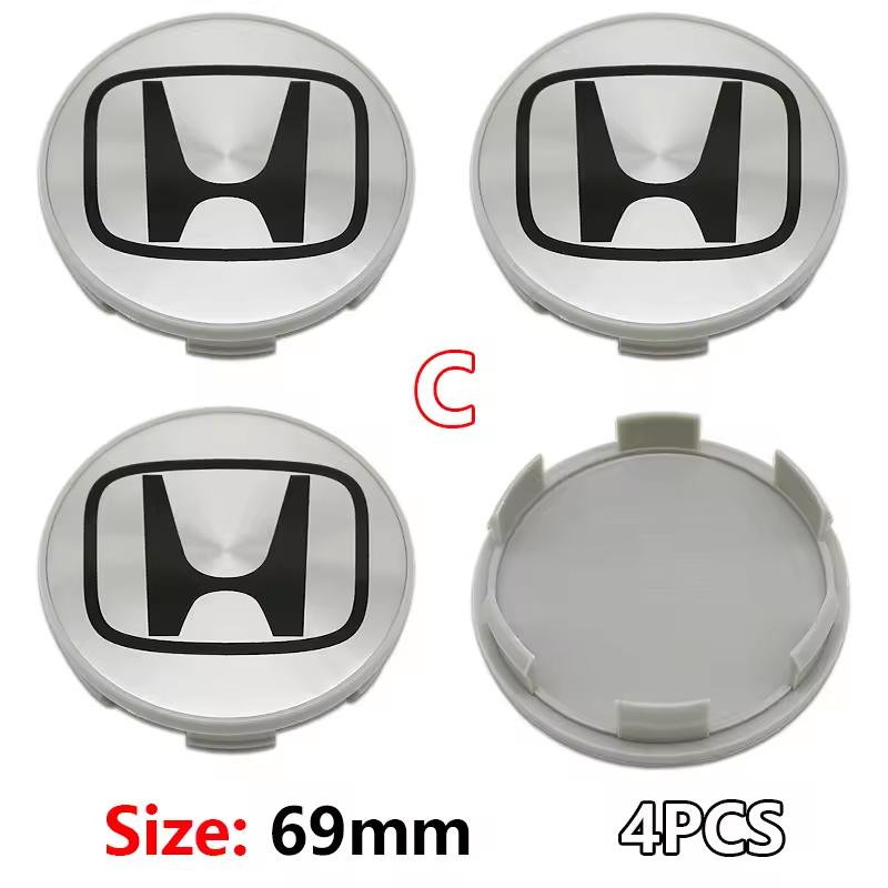 4Pcs/set 69mm 58mm Car Wheel Center Hub Caps Rims Cover Logo For Honda Civic Accord Fit CRV Jazz Odyssey Insight Legend HRV