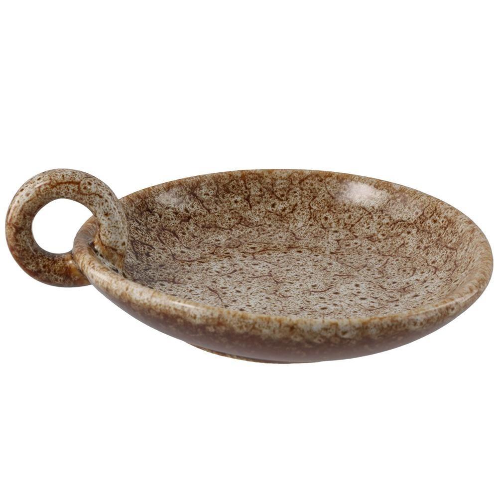 

Round Simple Incense Tray Khaki Candlestick Tray Meditation Room Plate Tray Home Decor