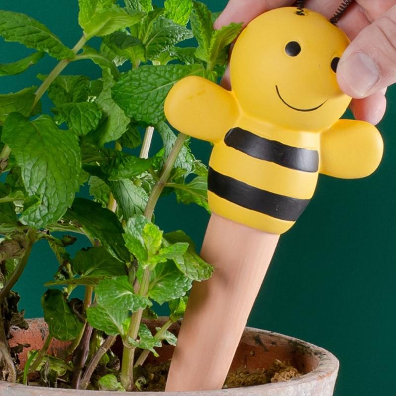 4pc Self Watering Planter Insert Plant Watering Stakes Bees Terracotta Watering Spikes Automatic Water Irrigation Device