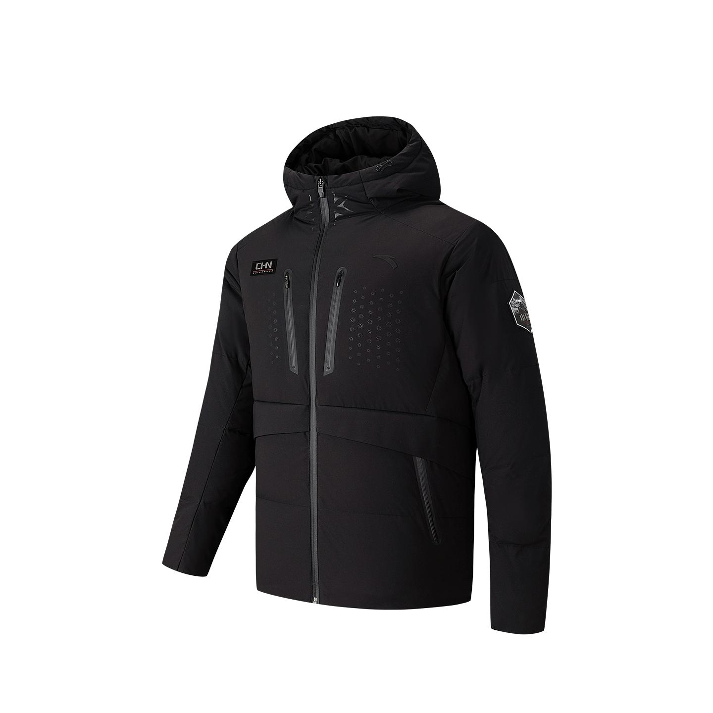 Anta Серия тренировок Принт букв Капюшон Молния Универсальная пуховая куртка Мужская верхняя одежда 152547903-4 L