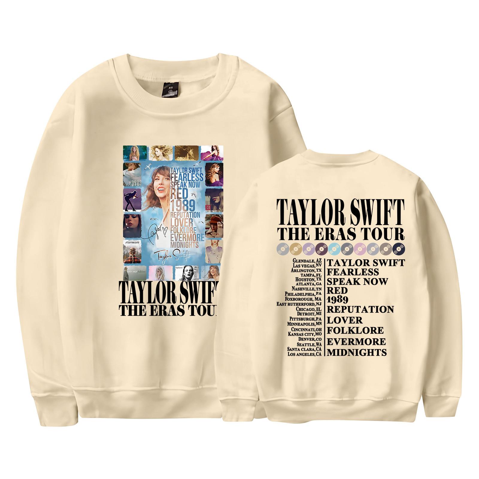 

Women s Fashion Casual Long Sleeved Round Neck Letter Printing Loose Plush Pullover Sweatshirts XS хаки