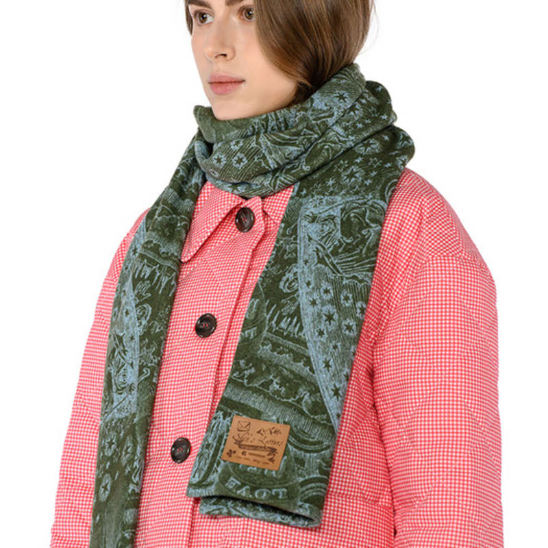 Shin’s Letters D.Muffler no.12 _ Green Graphic Big Muffler