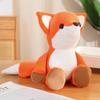 Cute Wildlife Fox Plush Cozy Toy Sweet Doll Short Velvet Fabric Elastic Cotton Filling Fine Stitching Sitting Standing Posture