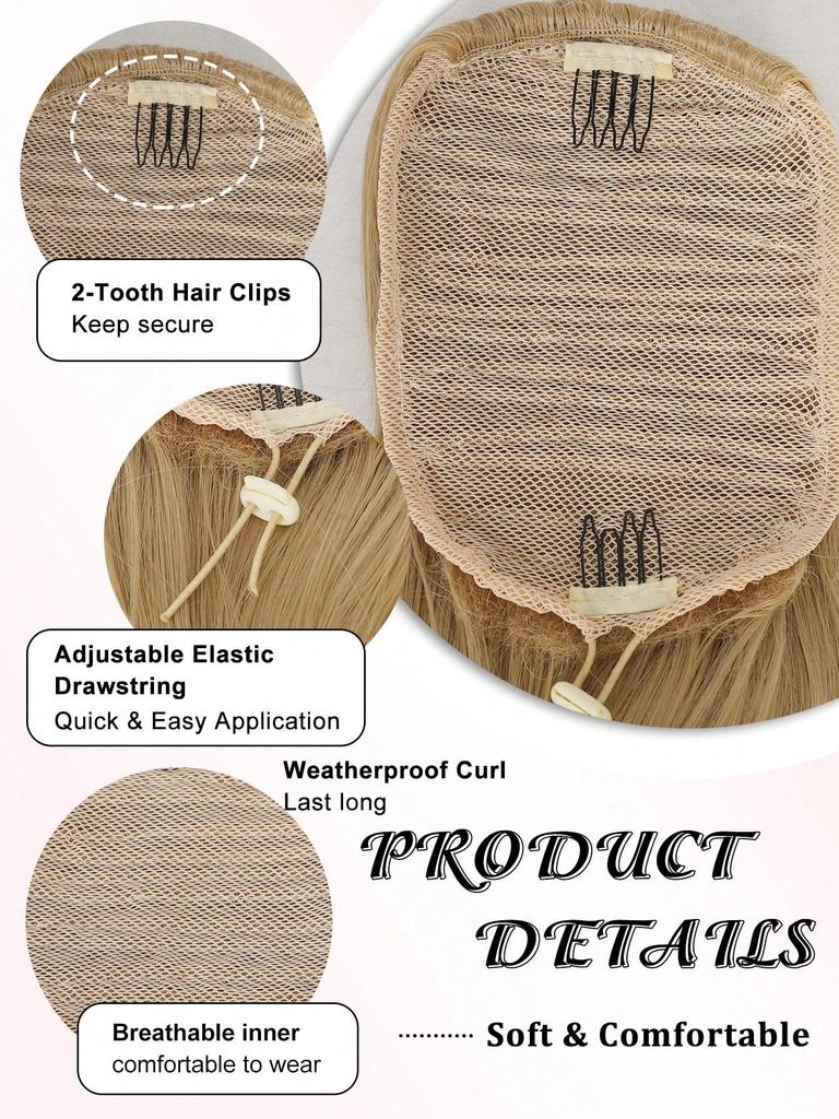 Syntetyczny krótki kucyk ze ściągaczem, 12-calowy prosty kucyk, naturalne sztuczne kucyki dla kobiet