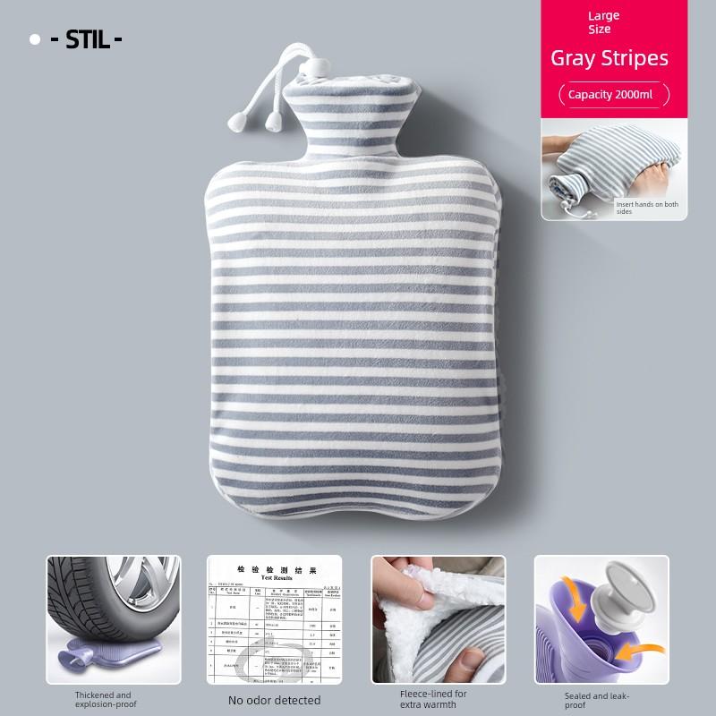 Water-Filled Hot Water Bottle for Warming Beds and Blankets, Special Foot Warmer, Thickened Explosion-Proof Hot Water Bag, Genuine Product from