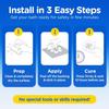 COMPAC HOME Safe-T-Shapes Anti-Slip Bathroom Decals - 7 Large White Daisies with Removable Inner Daisies (14 Total), Flexible Non-Slip Tub & Shower