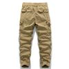 American-Style Casual Washed Cotton Multi-Pocket Cargo Pants, Spring and Autumn Export Surplus Men's Jogger Loose-Fit Long Pants